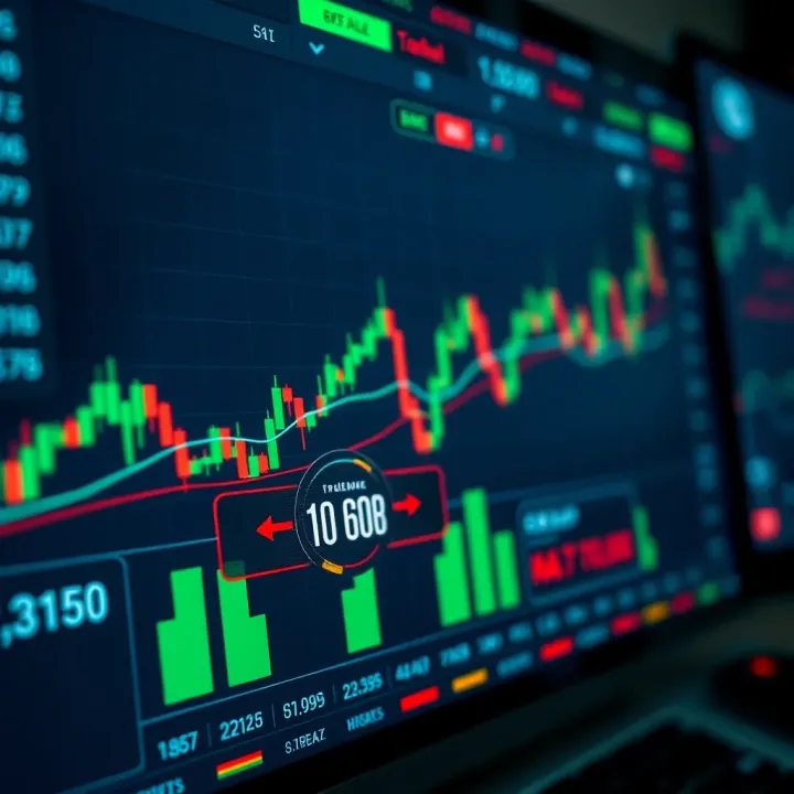 User interface of a trading platform showing various market indicators and real-time data