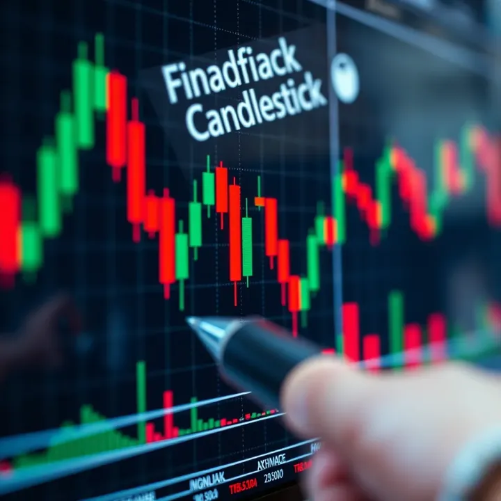 Detailed candlestick chart showing various bullish and bearish patterns used in financial trading