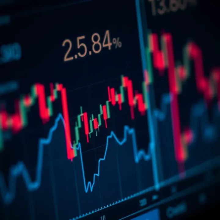 Graph showing rapid market price changes in binary options trading