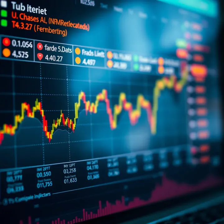 Financial chart displaying key US economic indicators and market trends